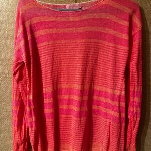 Lilly Pulitzer Pink and Orange Striped Sweater